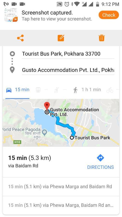 Gusto Accommodation Pokhara Extérieur photo